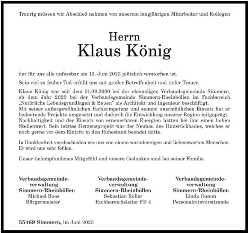Rhein-Hunsrück-Zeitung vom 16. Juni 2023