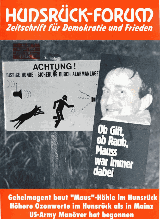 Titelseite des Hunsrück-Forums Nr. 45 von 1991