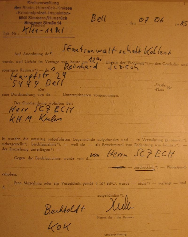 Dokument aus der Akte Wippermann